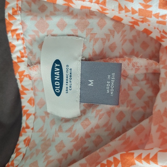 Old Navy Orange Geometric Mini Dress Size M - Picture 2 of 3